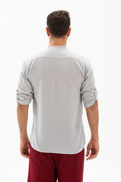 Eliş Şile Bezi Μακρυμάνικο Şile Πανί Bodrum Ανδρικό T-shirt Stone 9002