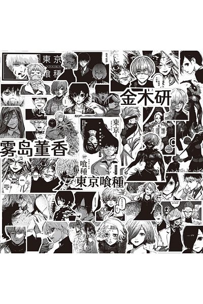 Choice 70PCS 10/30/70pcs Classic Anime Tokyo Ghoul Kaneki Ken Stickers Cool Cartoon Decals Phone Laptop Sui