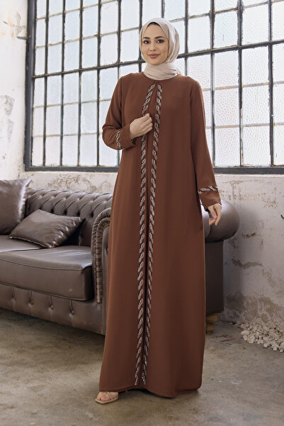 VAVİNOR Βραδινό Φόρεμα Lara Plus Size - Camel