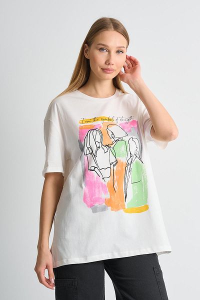 ALEXANDERGARDI Printed Crew Neck Women's T-Shirt