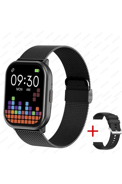 Choice3 Bluetooth call Black mesh belt For Xiaomi Huawei Samsung 2024 New Smart Watch Men Women Heart Rate B