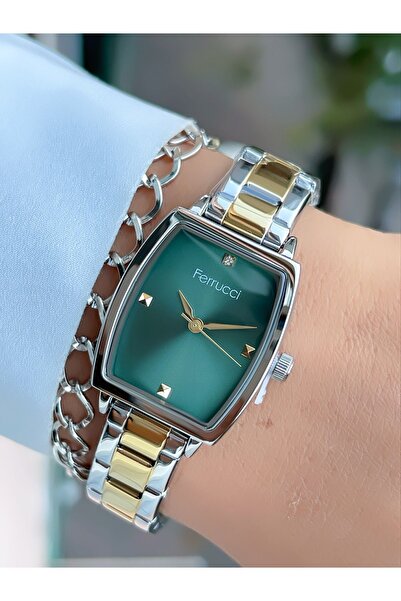 Ferrucci ÇELİK KORDON 3 ATM SU GEÇİRMEZ ÖZEL TASARIM KADIN KOL SAATİ+BİLEKLİK...