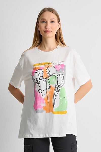 ALEXANDERGARDI Printed Crew Neck Women's T-Shirt