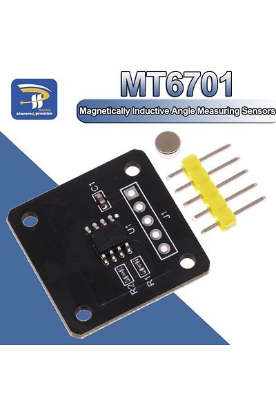 Choice MT6701 magnetic encoder magnetic induction angle measurement sensor module 14bit high precision i...