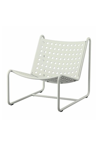 IKEA tekli bahçe koltuğu, açık gri, mindersiz