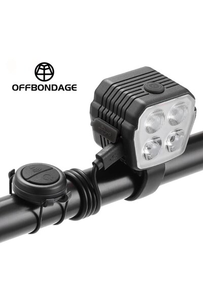 Choice بوق ضوء الدراجة الأمامي من FOUR OFFBONDAGE، بوق 2 في 1 للدراجة، ضوء قر...
