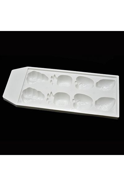 Generic 4-shape plastic ice cube tray
