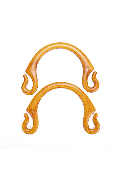 Sultan Λαβή τσάντας μοντέλου με γάντζο 2 τεμάχια Ξύλινο χρώμα