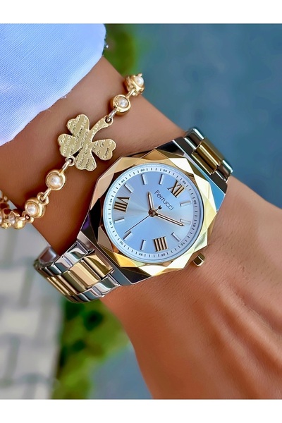 Ferrucci ÇELİK KORDON 3 ATM SU GEÇİRMEZ ÖZEL TASARIM KADIN KOL SAATİ+BİLEKLİK...