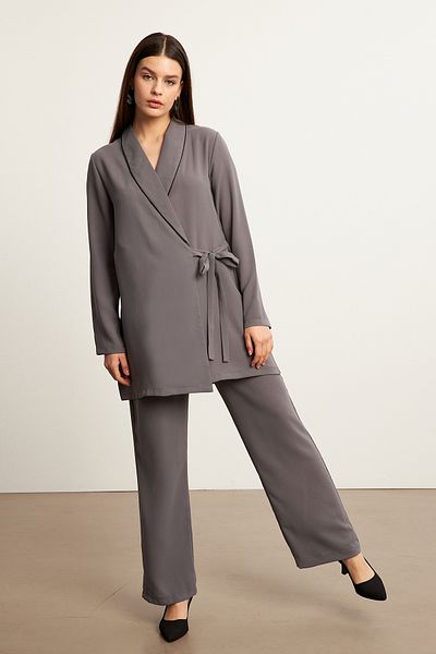 VAVİNOR Σετ Παντελόνι Piping Jacket - Γκρι