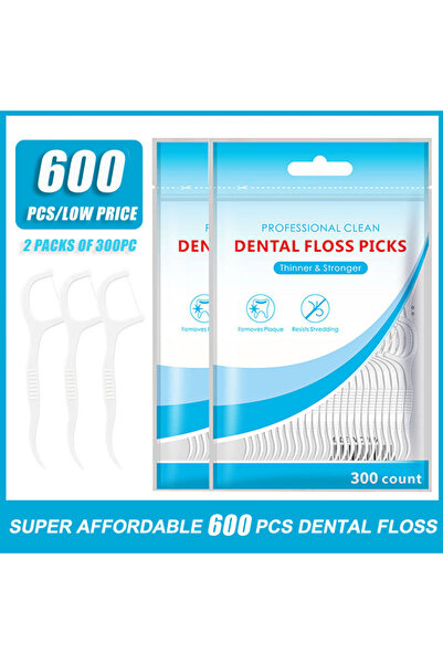 choice2 600 قطعة من خيوط تنظيف الأسنان عبوة عائلية من 600 قطعة من خيط تنظيف ا...