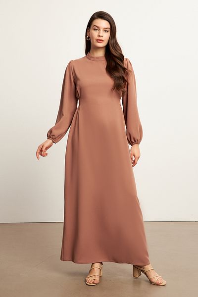 VAVİNOR Nevra Belted Dress - Camel