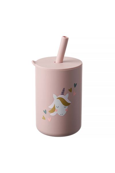 Choice Aeb0001-15 Baby Feeding Drinkware Straw Cup Baby Cartoon Learning Feeding Cup Food Grade Silicone To