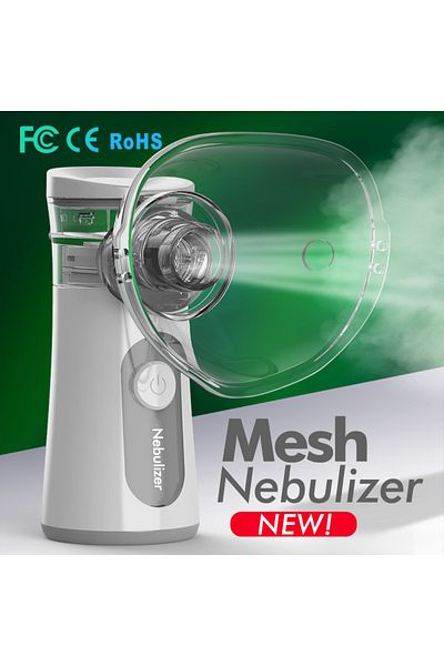 Choice (491S)grey Handheld Portable Autoclean Inhale Nebulizer Mesh Atomizer Silent Inhaler Nebuliser Inhal