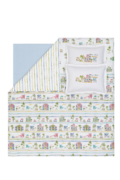 Yataş Ocean Double Ranforce Duvet Cover Set - Blue