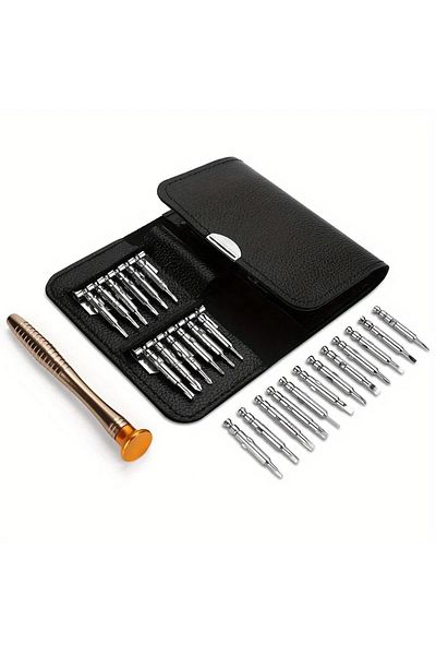 Choice black 25 In 1 Precision Screwdriver Set, Repair Tool Kit, Small Screwdriver Set, Star/Y-type/Flat-bl