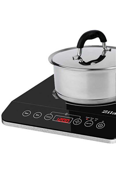 Zilan Επαγωγική εστία ZLN8078 Μαύρη, ισχύς 2000W, μαύρο κρυστάλλινο γυαλί