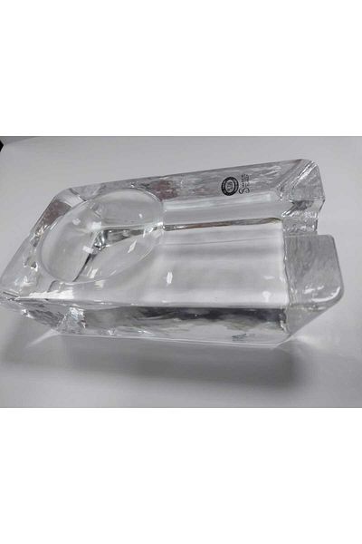 Ebruli hediyelik Handmade Cigar Glass Ashtray Transparent Rectangular Table