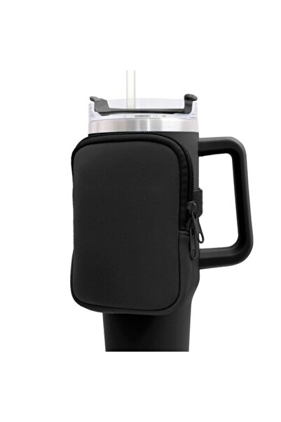 Choice3 black Water Bottle Pouch for For Stanley Cup 40oz/20oz/30oz Water Bottle Caddy Neoprene Tumbler Bag