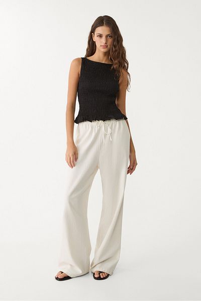 Stradivarius Gathered T-shirt with ruffles