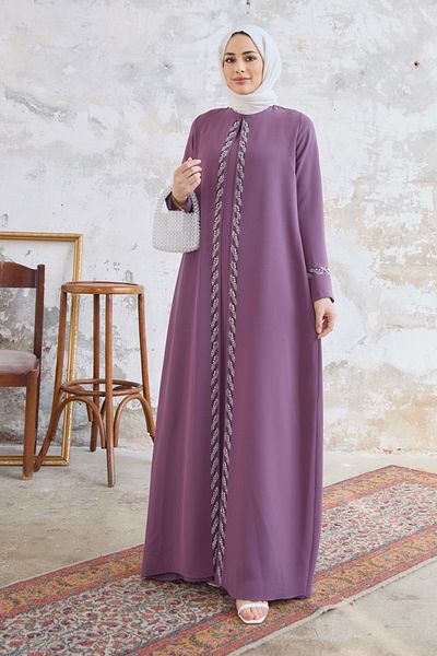 VAVİNOR Βραδινό Φόρεμα Lara Plus Size - Λιλά