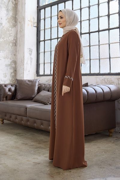 VAVİNOR Βραδινό Φόρεμα Lara Plus Size - Camel