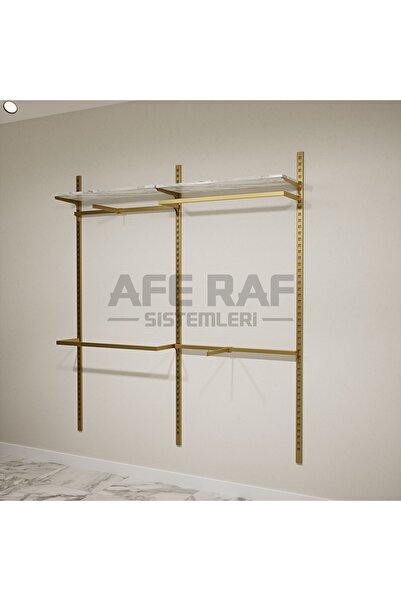 AFE DEKOR Mağaza Raf Sistemi, Askılık Sistemi, Butik Rafı, Mağaza Stand, Giyinme Odası-145*200