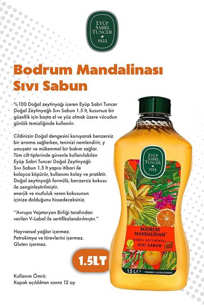 Eyüp Sabri Tuncer Hawaiian Pineapple & Bodrum Tangerine Liquid Soap 1.5L & Rosie