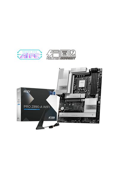 MSI PRO Z890-A مقبس WiFi 1851 DDR5 9200 ميجا هرتز (OC) USB 20 جيجابت في الثانية M.2 2xTB4 HDMI 2x DP 5G LAN WIFI 7 ATX