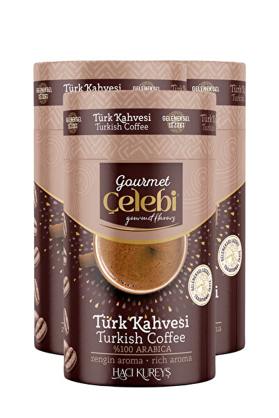 gourmet çelebi Turkish Coffee 3 Pack - 250 Gr X 3 Pieces