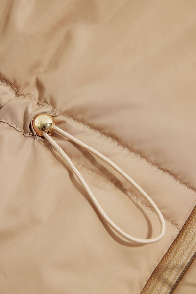 W Collection Beige Hooded Coat