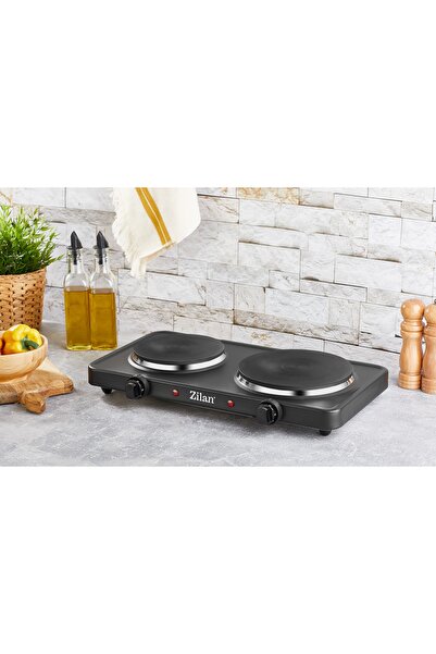 Zilan Διπλή ηλεκτρική εστία ZLN-2181 Μαύρη, 2500W, ρυθμιζόμενος θερμοστάτης, προστασία από υπερθέρμανση