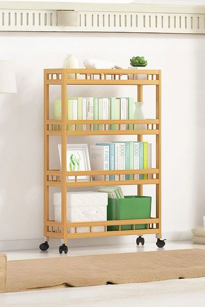 Sezka Life Bamboo 3-Tier Organizer Shelf Kitchen, Bathroom Organizer Multi-Purpose Shelf Set