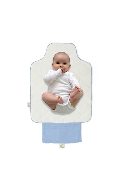 DEUX LAPINS 100% Cotton Practical Changing Mat - Rainbow Lapin Blue
