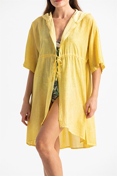 Eliş Şile Bezi Duygu Şile Тканина Літня туніка Жовта Жовта