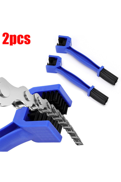 choice2 قطعتان من غسالة سلسلة الدراجات النارية الزرقاء، فرشاة تنظيف الإطارات ...