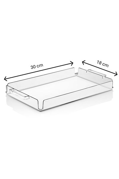 ASlife Home 2Pcs Acrylic Medium Presentation Tray Tea Tray