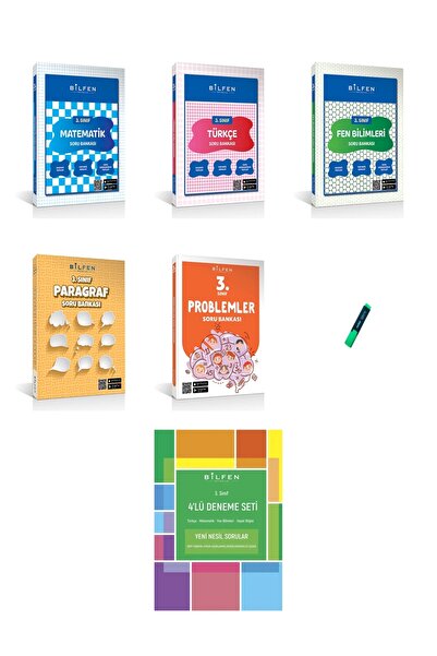 Bilfen Yayıncılık 3. Sınıf Yeni Nesil Matematik Türkçe Fen Problem ve Paragra...
