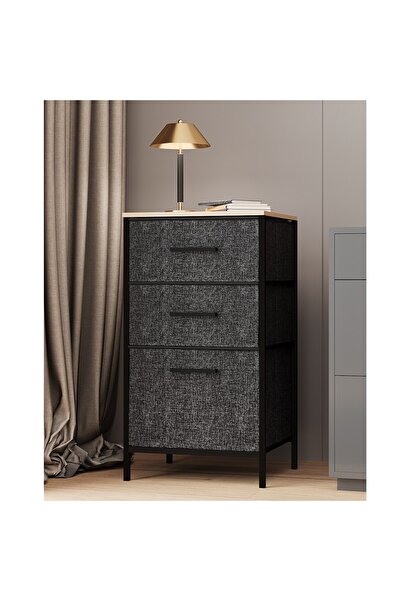 eportatif Çok Amaçlı Dolap 3 Çekmeceli Orta Boy Komodin Sehpa