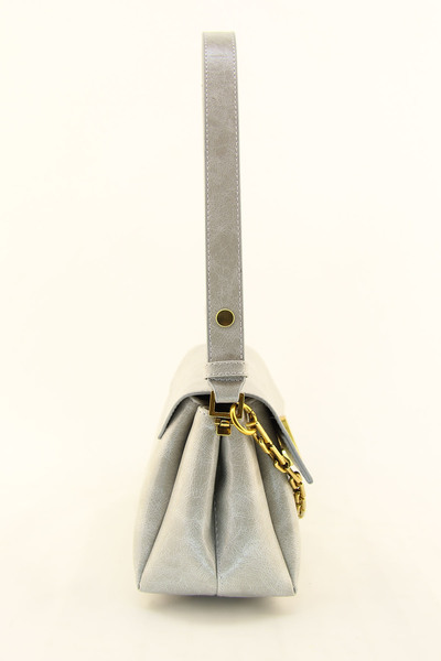 HNB Жіноча сіра м'яка сумка середнього розміру через плече