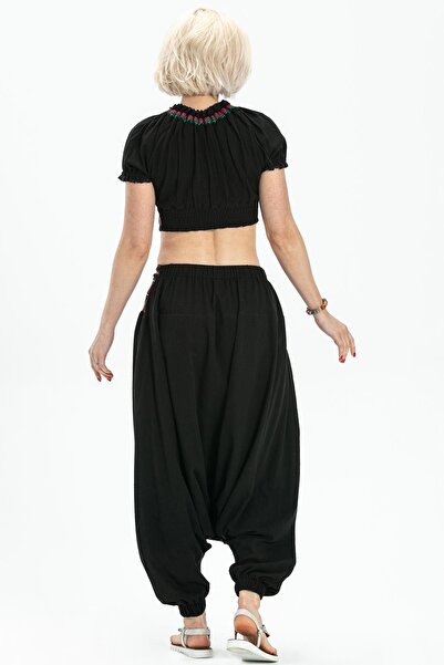 Eliş Şile Bezi Sile Cloth Latin Summer Authentic Shalwar Black Syh