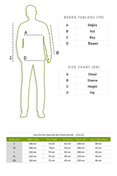 Eliş Şile Bezi Long Sleeve Slim Fit Şile Cloth Single Pocket Men's Summer Shirt Mint Checkered 3033