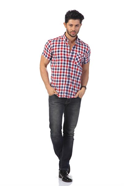Eliş Şile Bezi Short Sleeve Slim Fit Şile Cloth Single Pocket Men's Summer Sh...