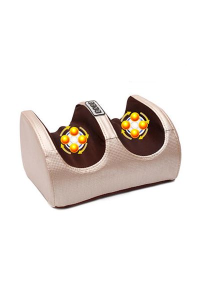 Choice4 US Plug Gold Electric Foot Massager Shiatsu Kneading Deep Tissue Relax Heated Roller Calf Pain Relie