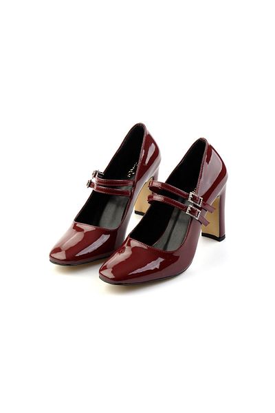 Bambi Burgundy Women's Classic Heeled Shoes K01926076008