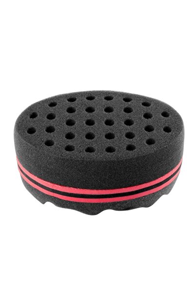 Choice إسفنجة شعر مزدوجة الجوانب باللون الأحمر الأفريقي، أداة تصفيف الشعر، فرشاة حلاقة، ضفيرة شعر محمولة