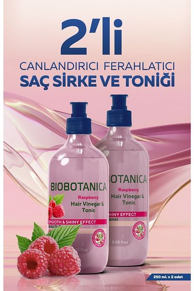Biobotanica Raspberry Vinegar & Hair Tonic 2 X 250 Ml (2 Pieces)
