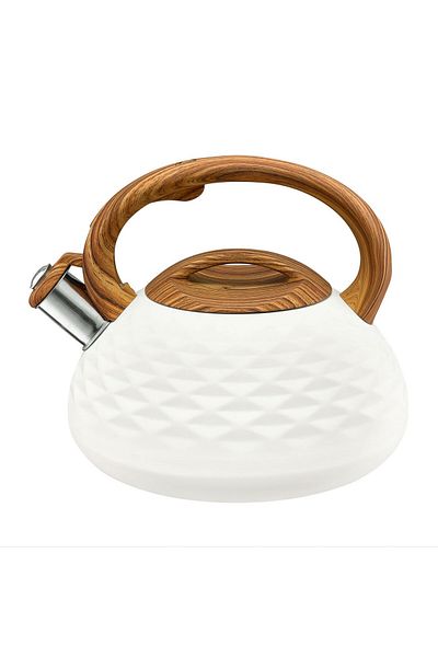 Ambition Ceainic aragaz cu fluier 2.3L (3L), inductie, alb, Golf