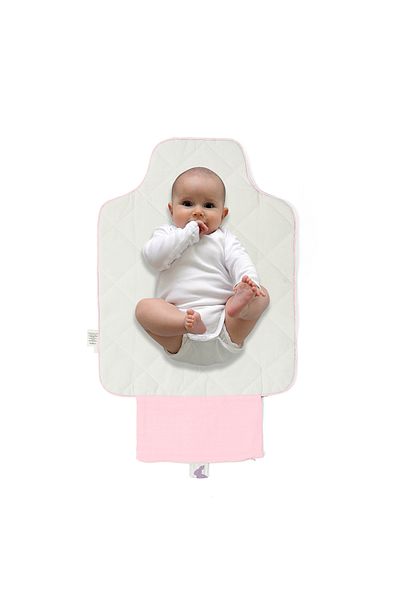 DEUX LAPINS Rainbow Lapin Pink Polyester Practical Changing Mat