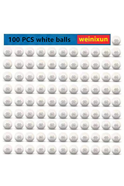 Choice 100 كرة بيضاء من كرات تنس الطاولة 3 نجوم، 20 ~ 100 قطعة، مادة جديدة AB...